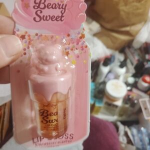 Beary Sweet Pink Strawberry Lip Gloss